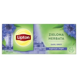 HERBATA ZIELONA EARL GRAY LIPTON 20 TOREBEK