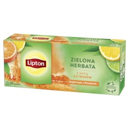 HERBATA ZIELONA Z NUTĄ CYRUSÓW LIPTON 20 TOREBEK