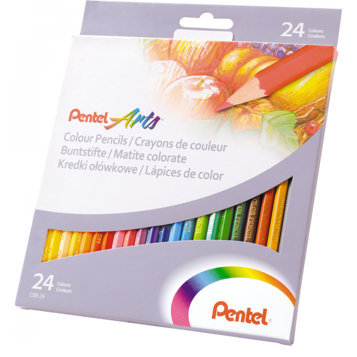 KREDKI OŁÓWKOWE PENTEL CB8-24U MIX*24KOL