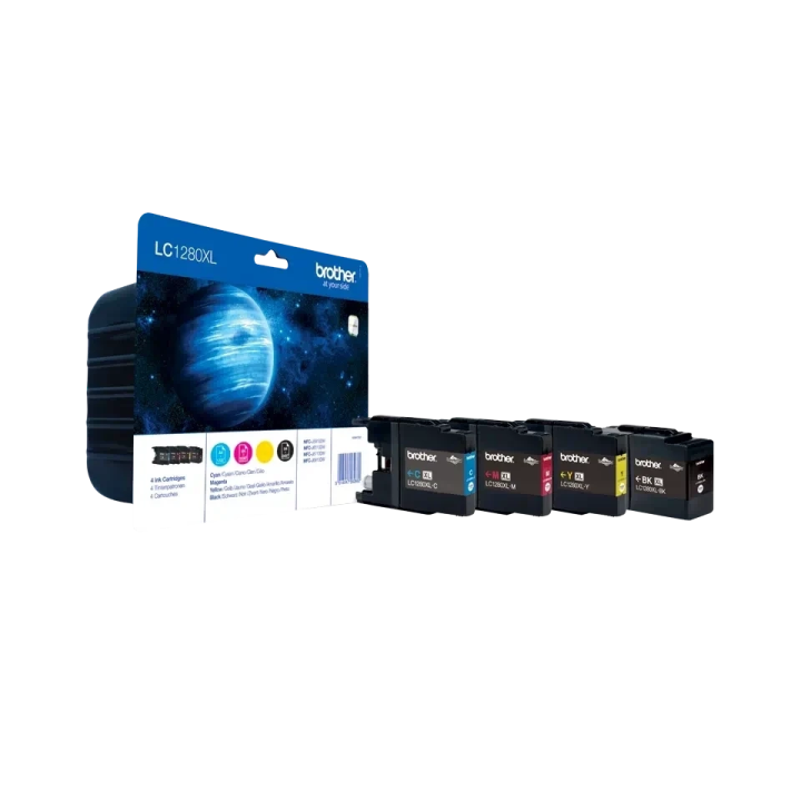 TUSZ ORYGINALNY BROTHER LC1280XLVALBP CMYK 2400BK/3*1200 CMY STRON