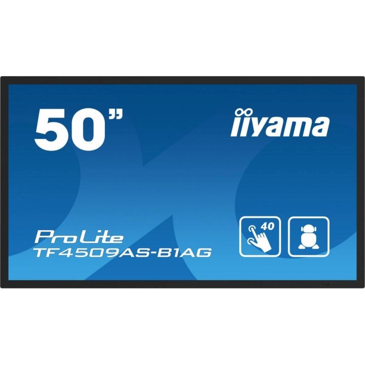IIYAMA MONITOR 50 CALI TF5039AS-B1AG, VA,4K,HDMIX2,DP,RJ45,3XUSB,2X10W, ANDROID,24/7,IP65