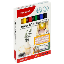 MARKERY AKRYLOWE MONAMI DECO MARKER 463 XF 160-2512 MIX*6 0.7MM 6SZT
