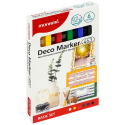 MARKERY AKRYLOWE MONAMI DECO MARKER 463 XF 160-2512 MIX*6 0.7MM 6SZT