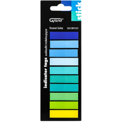 ZAKŁADKI INDEKSUJĄCE FOLIOWE 45X11MM GRAND GR-089-20 150-1477 MIX*10 10X20SZT