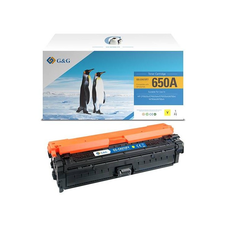 G&G KOMPATYBILNY TONER Z HP CE272A, NT-CH272FY, HP 650A, YELLOW, 15000S