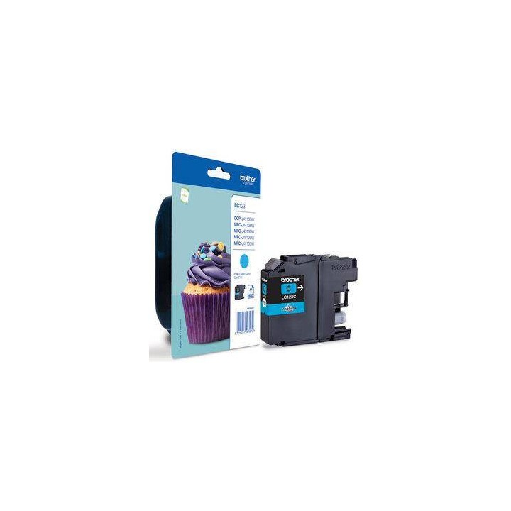 TUSZ ORYGINALNY BROTHER LC123C CYAN 600 STRON