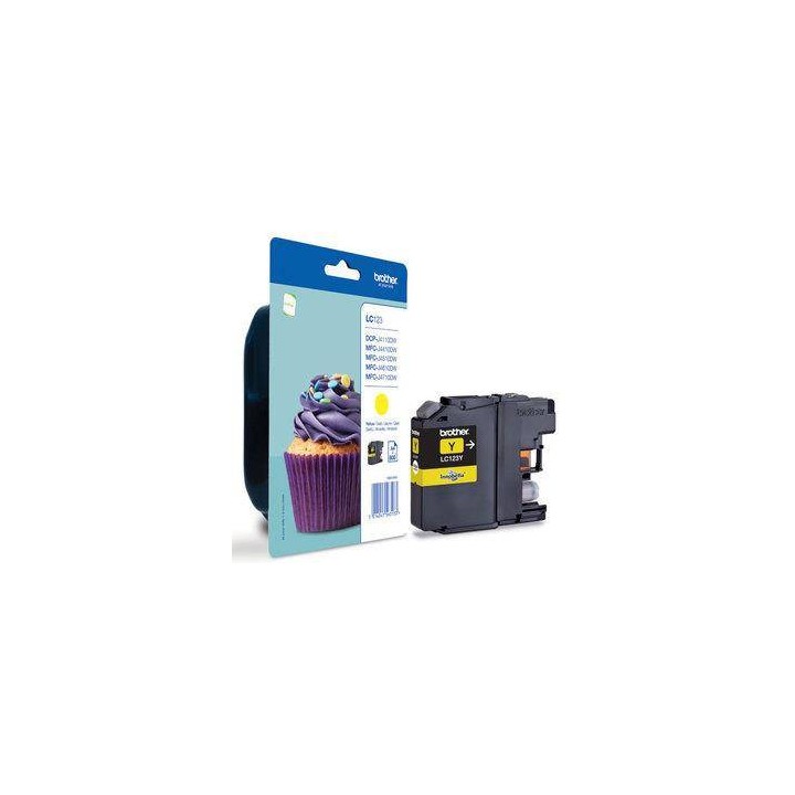 TUSZ ORYGINALNY BROTHER LC123Y YELLOW 600 STRON