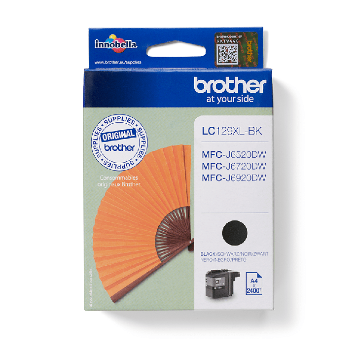 TUSZ ORYGINALNY BROTHER LC129XLBK CZARNY 2400 STRON