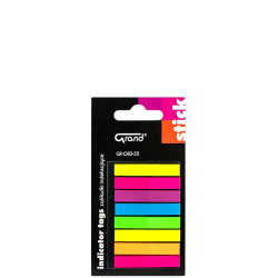 ZAKŁADKI INDEKSUJĄCE FOLIOWE 45X7MM GRAND GR-083-25 150-1476 MIX*8 8X25SZT