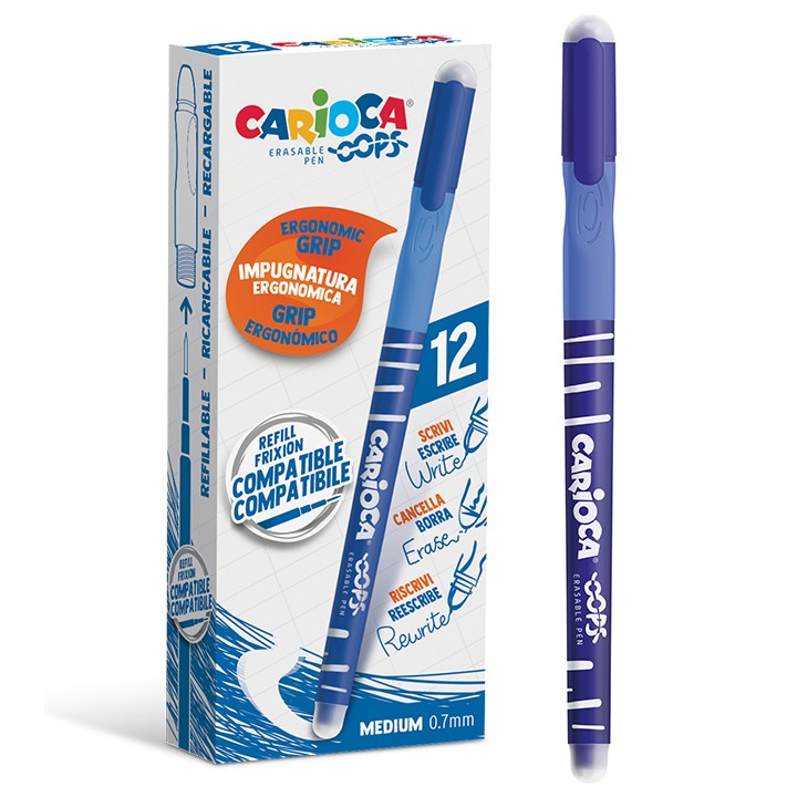 DŁUGOPIS WYMAZYWALNY CARIOCA 43039/02 OOPS 160-2515 NIEBIESKI 0.7MM