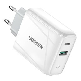 Ładowarka sieciowa UGREEN CD170 36W USB-C USB-A (biała)