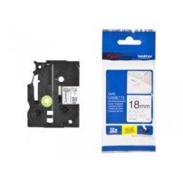 TASIEMKA ORYGINALNA CZARNY/BIAŁE BROTHER TZESE4 18MM X 8 M