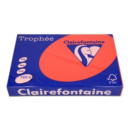 PAPIER KSERO KOLOR A3 TROPHEE 1005PC CZERWIEŃ KORALOWA 160G 250 ARK