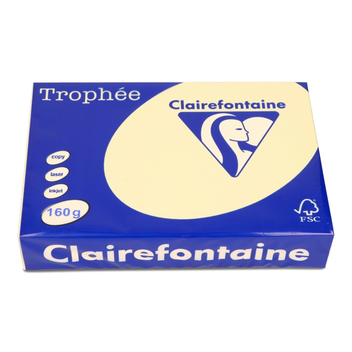 PAPIER KSERO KOLOR A4 TROPHEE 1040PC KREMOWY 160G 250 ARK