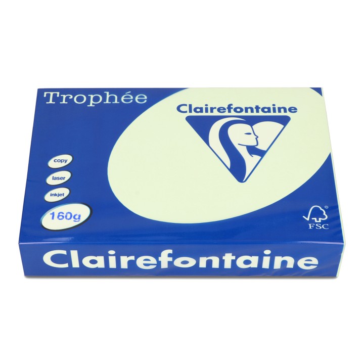 PAPIER KSERO KOLOR A4 TROPHEE 1051PC JASNY ZIELONY 160G 250 ARK