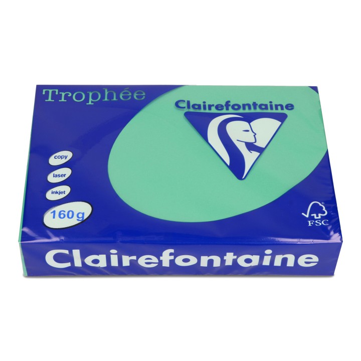PAPIER KSERO KOLOR A4 TROPHEE 1019PC ZIELEŃ CHOINKOWA 160G 250 ARK