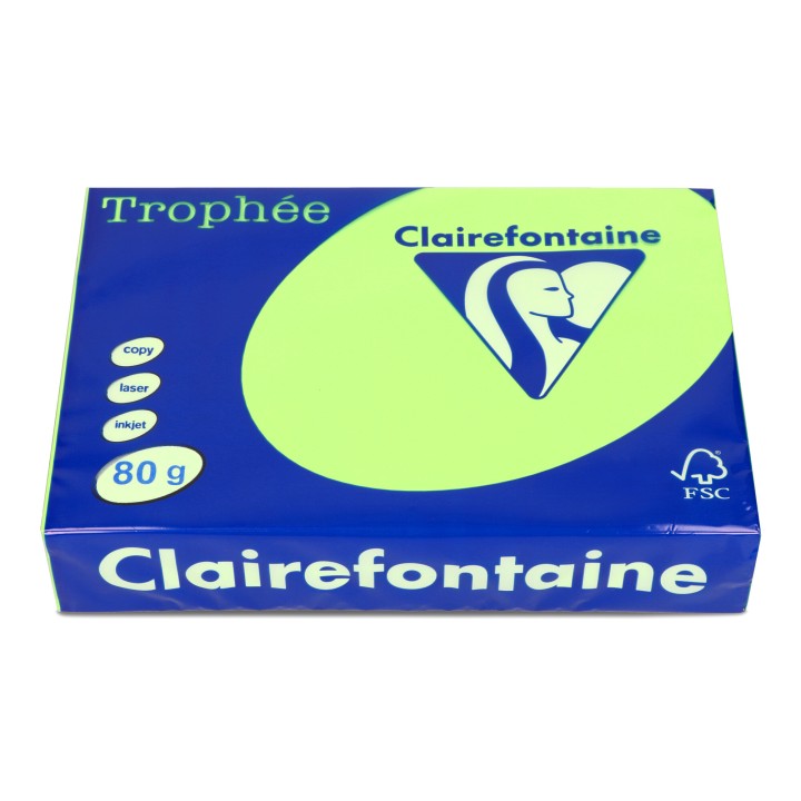 PAPIER KSERO KOLOR A4 TROPHEE 2975PC ZIELONY FLUORESCENCYJNY 80G 500 ARK