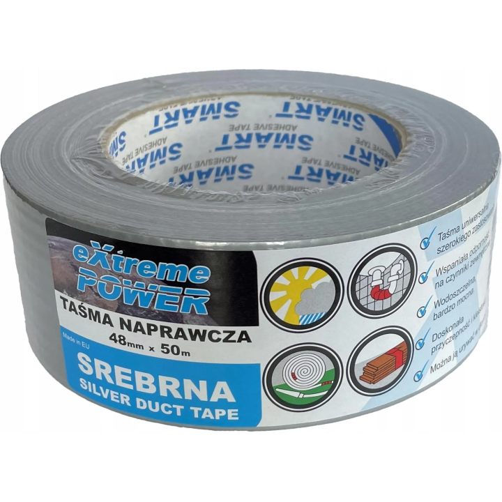 TAŚMA NAPRAWCZA 48MMX50M SREBRNA EXTREME POWER SMART