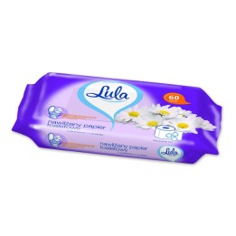PAPIER TOALETOWY NAWILŻANY LULA Z EKSRAKTEM RUMIANKU BIAŁY 60 SZT