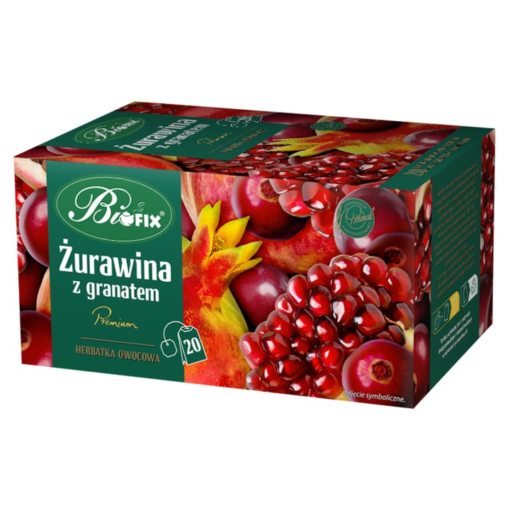 HERBATA ŻURAWINA Z GRANATEM BIFIX PREMIUM 20 TOREBEK