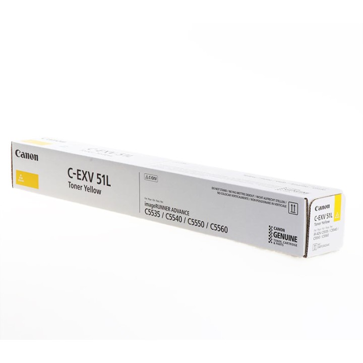 TONER ORYGINALNY CANON C-EXV51L Y 0487C002 ŻÓŁTY 26000 STRON