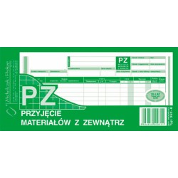 DRUK AKCYDENSOWY PZ PRZYJĘCIE MATERIAŁÓW Z ZEWNĄTRZ 1/3 A4 MICHALCZYK I PROKOP WIELOKOPIA 80 KART.