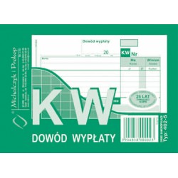 DRUK AKCYDENSOWY KW KASA WYPŁACI A6 MICHALCZYK I PROKOP WIELOKOPIA 80 KART.