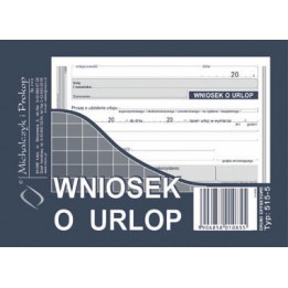 DRUK AKCYDENSOWY WNIOSEK O URLOP A6 MICHALCZYK I PROKOP 40 KART