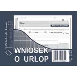 DRUK AKCYDENSOWY WNIOSEK O URLOP A6 MICHALCZYK I PROKOP 40 KART