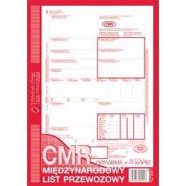 DRUK AKCYDENSOWY CMR MIĘDZYNARODOWY LIST PRZEWOZOWY A4 MICHALCZYK I PROKOP ORYGINAŁ + 3 KOPIE 80 KART.