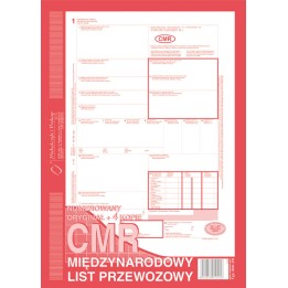 DRUK AKCYDENSOWY CMR MIĘDZYNARODOWY LIST PRZEWOZOWY(NUMEROWANY) A4 MICHALCZYK I PROKOP ORYGINAŁ + 4 KOPIE 80 KART.