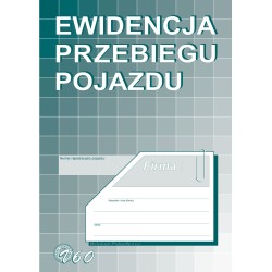DRUK AKCYDENSOWY EWIDENCJA PRZEBIEGU POJAZDU DLA CELÓW PODATKU OD TOWARÓW I USŁUG A5 MICHALCZYK I PROKOP 32 STRONY