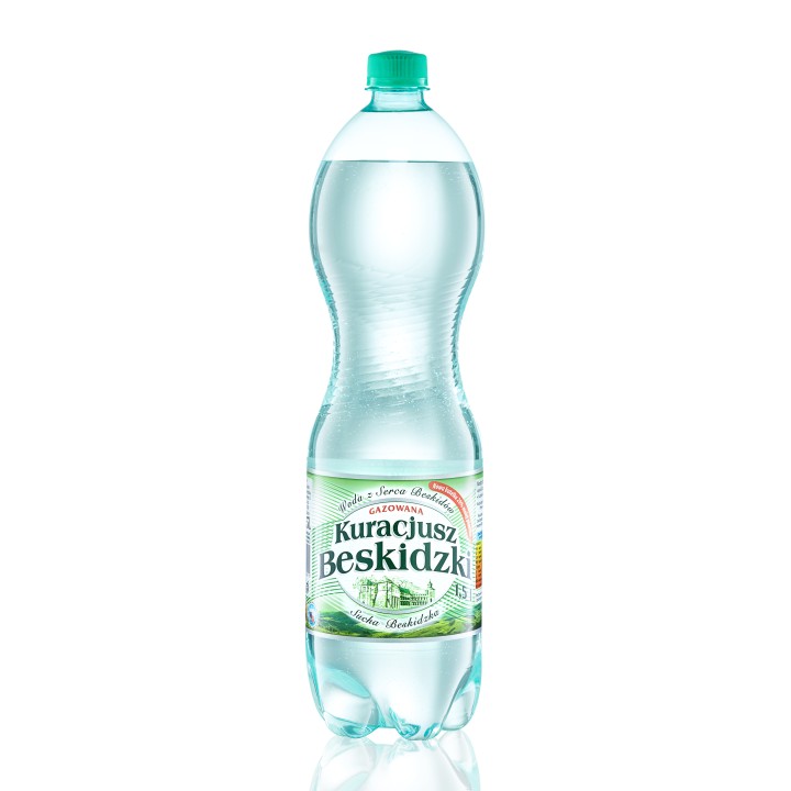 WODA GAZOWANA KURACJUSZ BESKIDZKI 1,5L PO TERMINIE