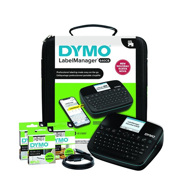 DRUKARKA ETYKIET DYMO, LABELMANAGER EXECUTIVE 640 CB, Z WALIZKĄ