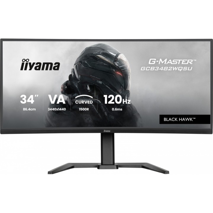 IIYAMA MONITOR 34 CALE G-MASTER GCB3482WQSU-B1,VA,UWQHD,120HZ,1500R, HDR400, 21:9, 500CD,2X5W, USB-C
