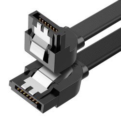 Kabel UGREEN US217 SATA kątowy 0.5m (czarny)