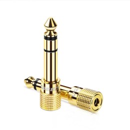 Adapter audio UGREEN 6,35mm jack-3,5mm jack (złoty)