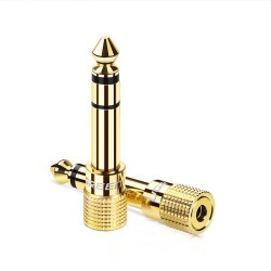 Adapter audio UGREEN 6,35mm jack-3,5mm jack (złoty)