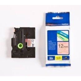 TASIEMKA ORYGINALNA CZARNY/FLUO POMARAŃCZOWE BROTHER TZEB31 12MM X 5 M
