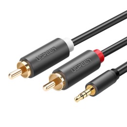Kabel UGREEN AV102 jack 3.5mm-2xRCA 1.5m (czarny)