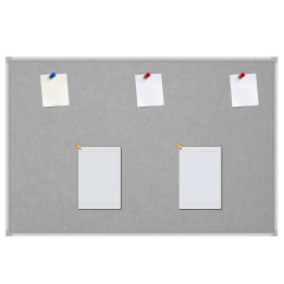 TABLICA TEKSTYLNA 90X120CM MATBOARDS 5405-29K SZARA RAMA ALUMINIOWA