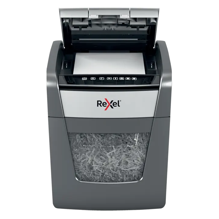 NISZCZARKA A4 REXEL OPTIMUM AUTOFEED+ 50X 2020050XEU CZARNA 50 KRT ŚCINKI 4X28MM 20 LITRÓW