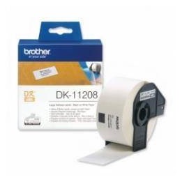 TASIEMKA ORYGINALNA CZARNY/BIAŁE BROTHER DK11208 38MM X 90 M