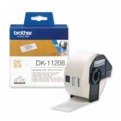 TASIEMKA ORYGINALNA CZARNY/BIAŁE BROTHER DK11208 38MM X 90 M
