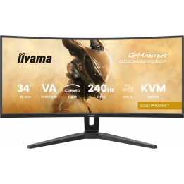 IIYAMA MONITOR G-MASTER 34 CALE GCB3486WQSCP-B1,VA,UWQHD,240HZ,0.4MS,1500R,HDR400,500CD,21:9,HDMI (2.1), USB-C DOCK 95W, RJ45, 2