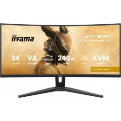 IIYAMA MONITOR G-MASTER 34 CALE GCB3486WQSCP-B1,VA,UWQHD,240HZ,0.4MS,1500R,HDR400,500CD,21:9,HDMI (2.1), USB-C DOCK 95W, RJ45, 2