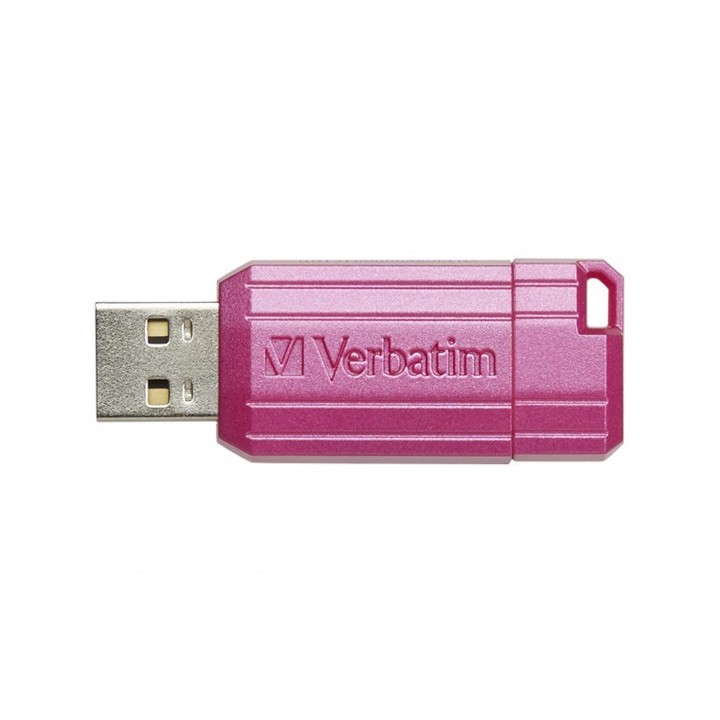 VERBATIM USB FLASH DISK, USB 2.0, 128GB, STORE,N,GO PINSTRIPE, RÓŻOWY, 49460, DO ARCHIWIZACJI DANYCH
