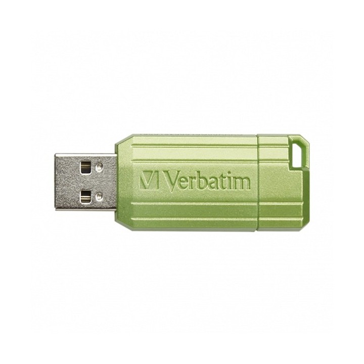 VERBATIM USB FLASH DISK, USB 2.0, 64GB, STORE,N,GO PINSTRIPE, ZIELONY, 49964, DO ARCHIWIZACJI DANYCH