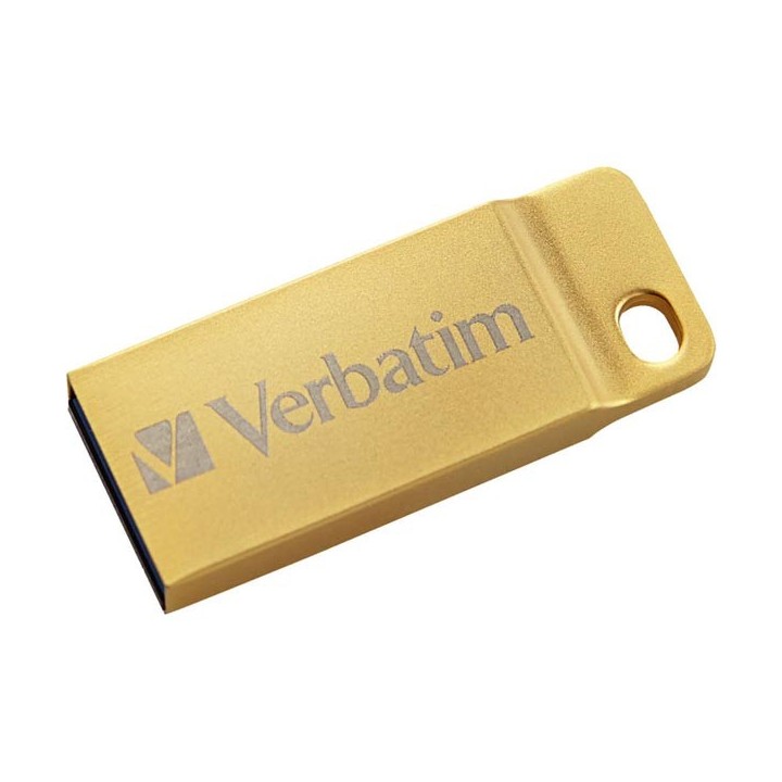 VERBATIM USB FLASH DISK, USB 3.0, 32GB, METAL EXECUTIVE, STORE N GO, ZŁOTY, 99105, USB A