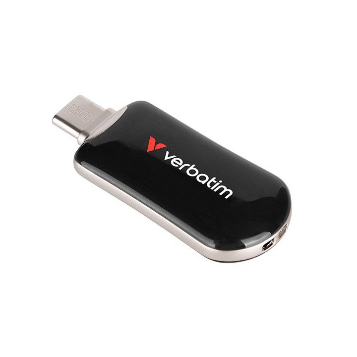 VERBATIM USB FLASH DISK, USB C, 128GB, PLECTRA, CZARNY, 30225, USB C